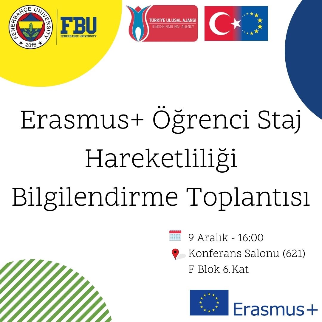Erasmus+ Öğrenci Staj Hareketliliği Bilgilendirme Toplantısı